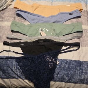 PINK Victoria's Secret Panties Set - Blue, Green, Black, Tan